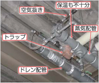 蒸気配管の適切な施工 イメージ