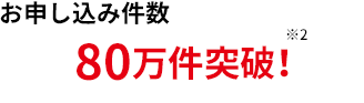 お申し込み件数53万件突破！※2016年11月18日時点