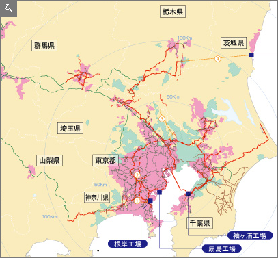 供給エリア・導管網