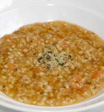 細引きファーロ麦のスープ